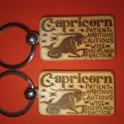 Keychain Horoscope Capricorn Design Engraved