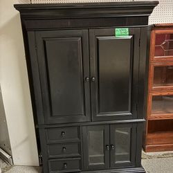 Black Wood Storage Cabinet / Armoire