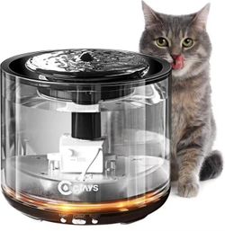 Ciays 67oz/2L Pet Water Fountain Automatic Cat Drinking Fountain Multi Filtration System Pet Water F