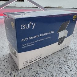 Brand New Unopened eufy Security SoloCam S340, Solar Security Cameras Wireless Outdoor, Cameras for Home Security, 360° Pan & Tilt SKU041-S1