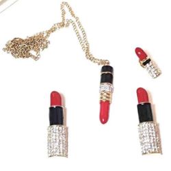 Fashionista Lipstick Jewelry Set