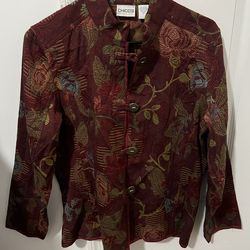 Vintage Textured floral tapestry-style jacket from Chico’s
