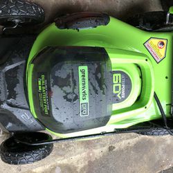 New Used 2 Times GREENWORKS 60 Volt Battery Powered Lawn Mower 
