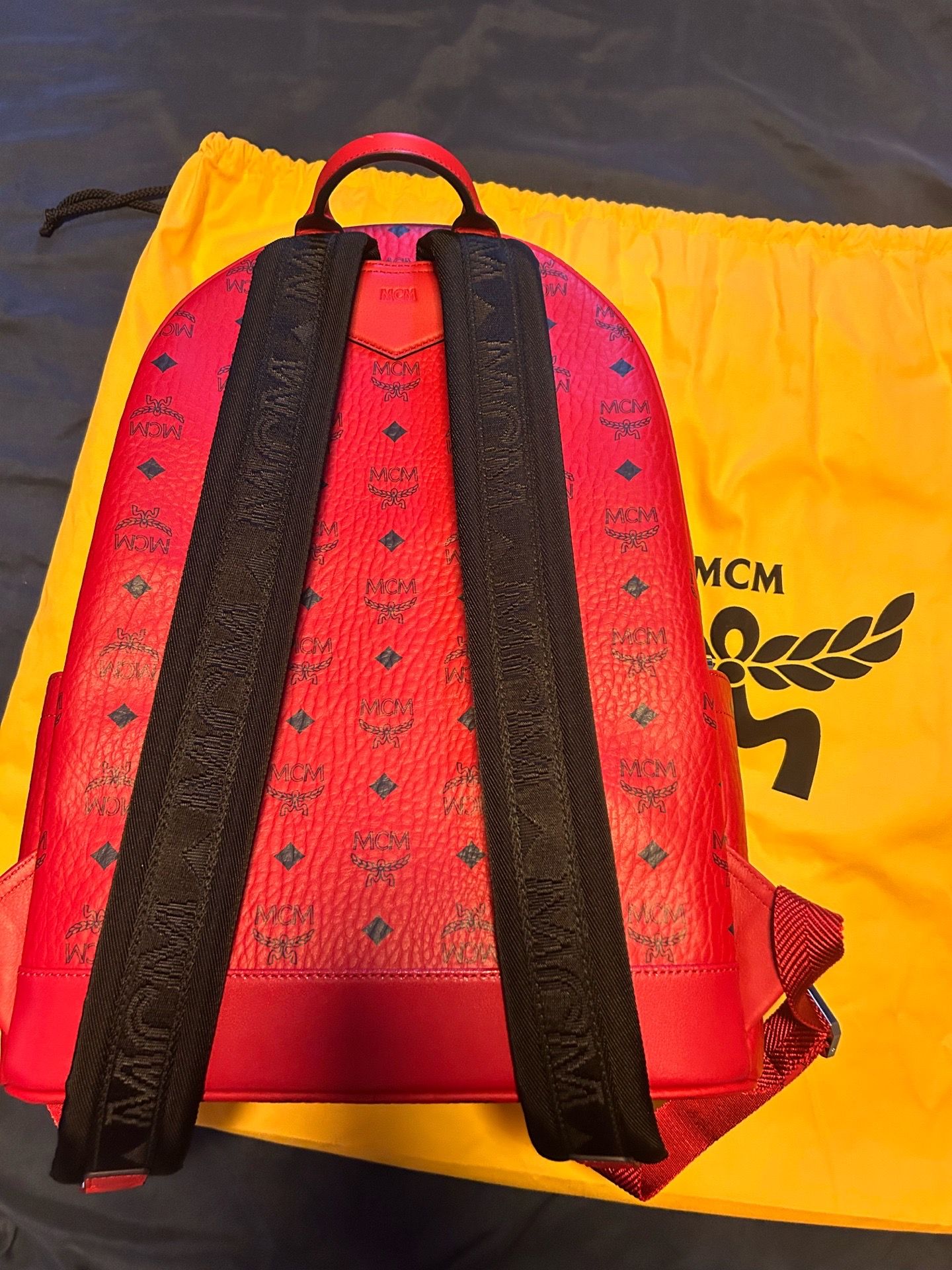 RED MCM BACKPACK