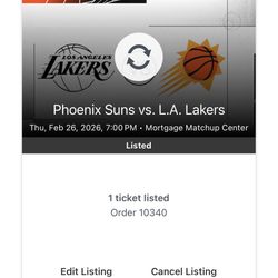 Suns Vs Lakers Ticket