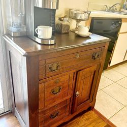 Antique American Victorian Walnut Cabinet  1880’s