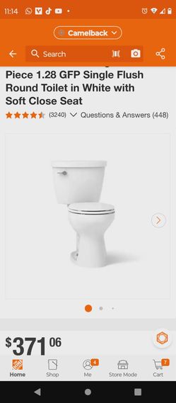 New Kohler cimarrón toilet k-31668-0