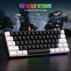 Mechanical Keyboard White And Black Switches 