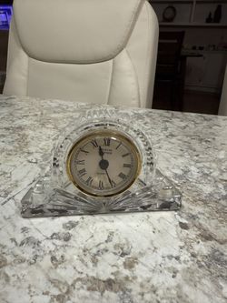 Crystal Legends by Godinger Mantel Clock Handcrafted Over 24% Lead Crystal