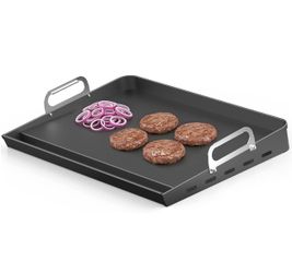 EUTRKei 17"x13" Nonstick Griddle for Gas Grill, Cast Iron Griddle