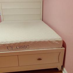 Queen Bed Frame White 