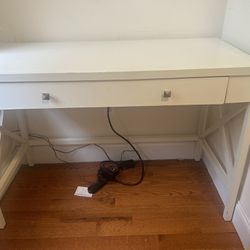 White Desk With drawer 
