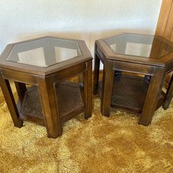 Vintage Hexagonal End / Side Tables