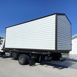 Sheds Relocated, Movemos Casita De Patio Container Rv Trailer Crane 