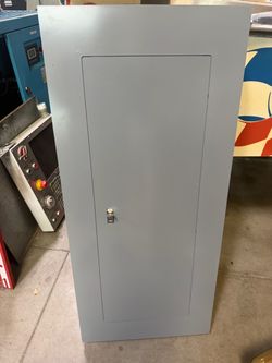 Large Gray Metal Electrical Panel Enclosure