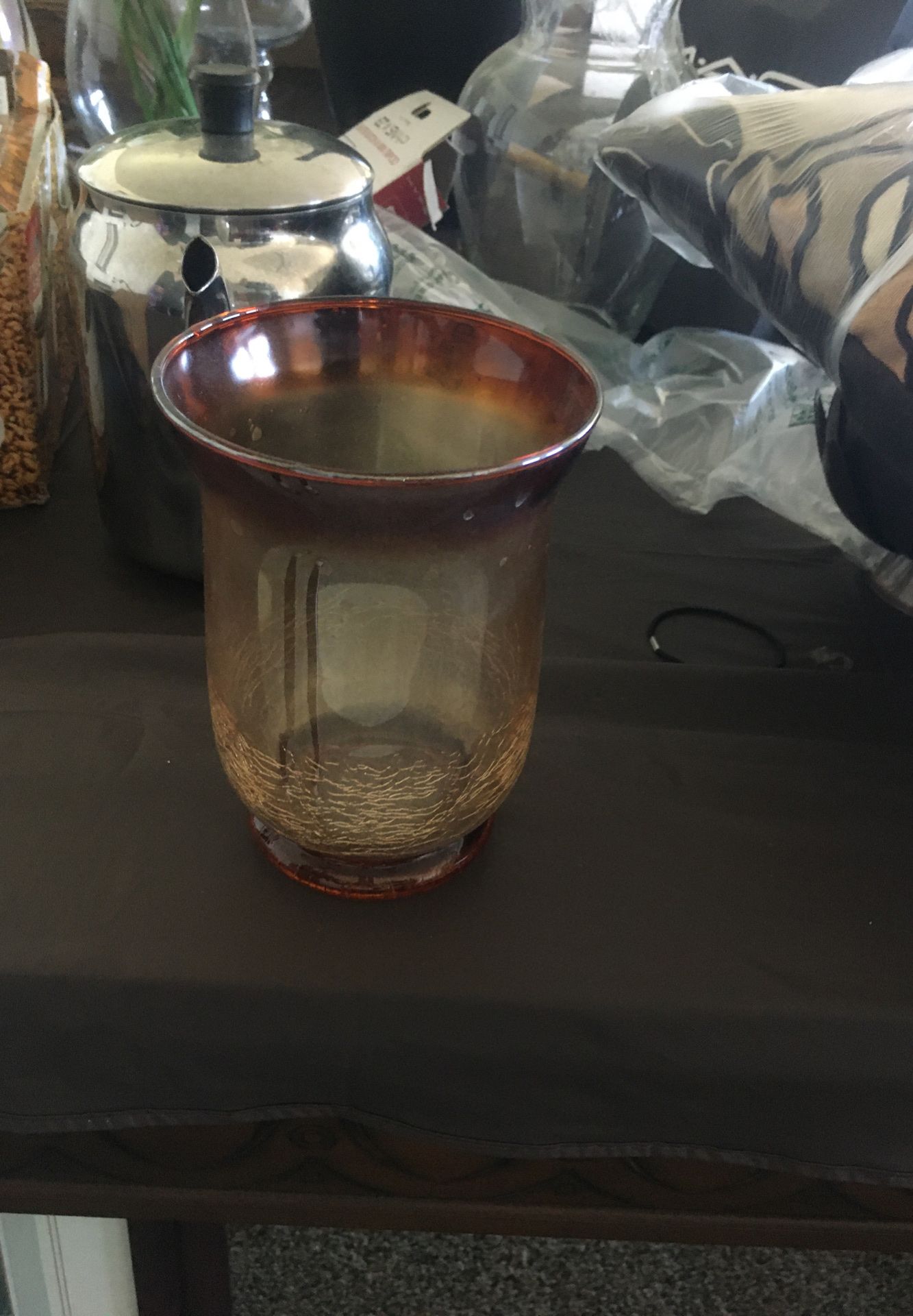 Orange candle holder perfect for Halloween