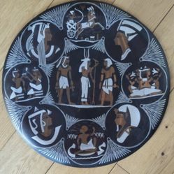 Bronze Metal Egyptian Wall Art 20 Inch