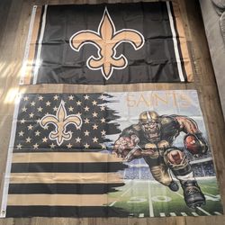 Used Saints Flags Size 3ftx5ft