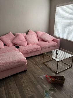 Pink sectional