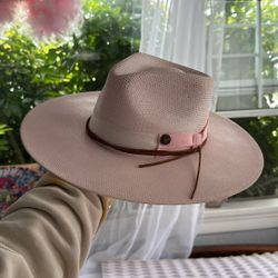 Pink Canvas Cowboy Hat