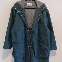 Vintage Eddie Bauer Fleece Lined Duckbill Hood Padded Winter Jacket