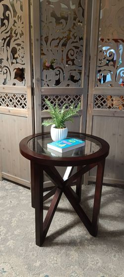 Glass side table