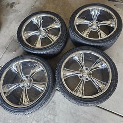 5x4.75 Bolt Pattern,  20x8.5,  Good Tires,  No Damage
