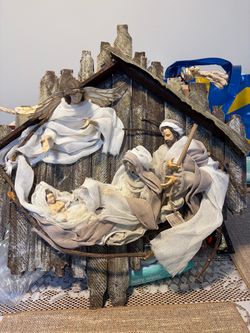 Magnificent hanging Nativity Scene.
