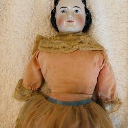 Vintage German Porcelain Doll German Shoulder Head Doll Porcelain Arms & Legs