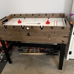 3 In 1 Multi Game Pool Table , Hockey & Foosball