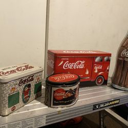 4 Classic Coca Cola Metal Boxes 