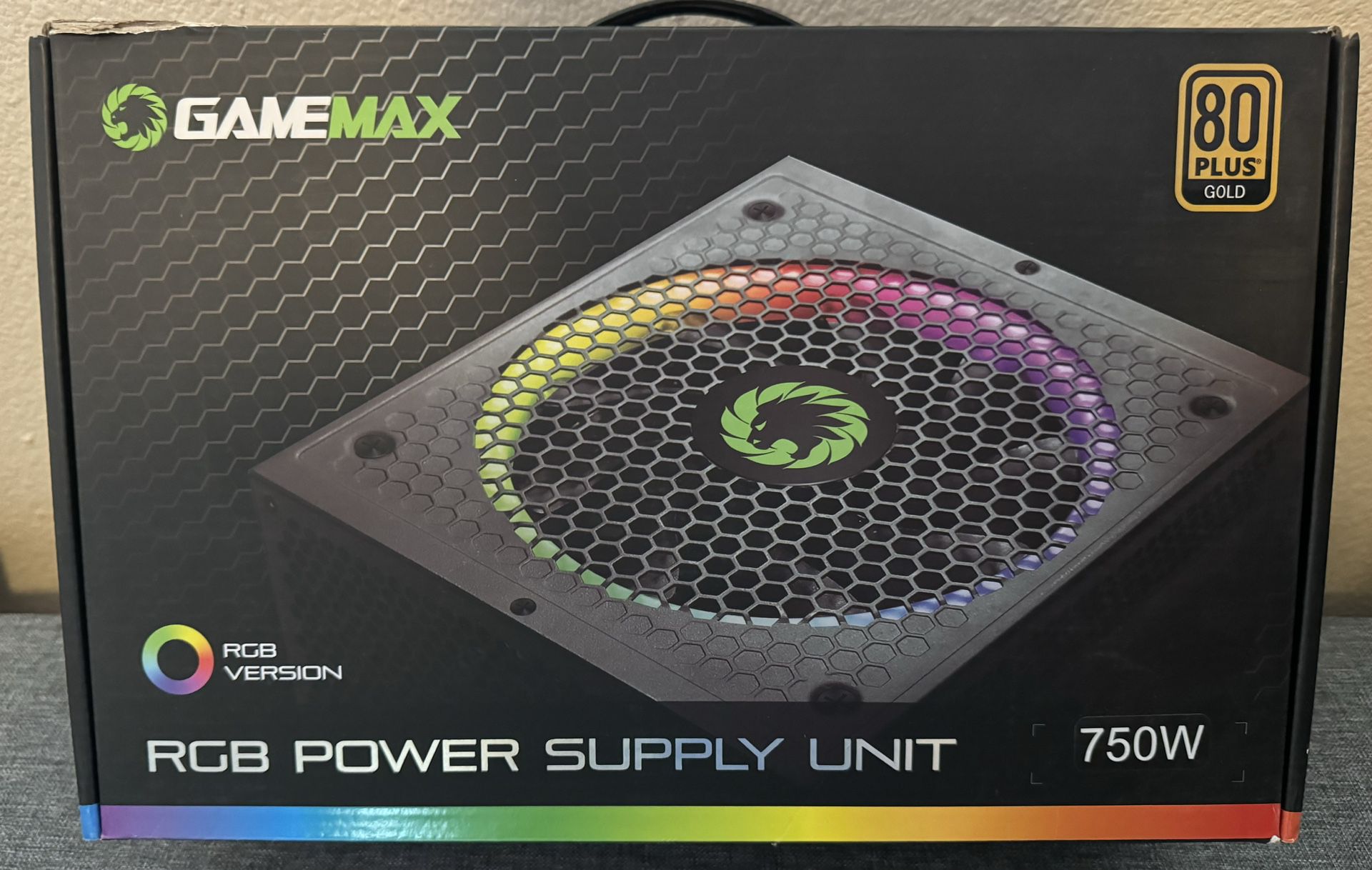 Gamemax 750w RGB 80+Gold Power supply 