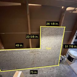 L-shaped Granite Countertop + Square Piece