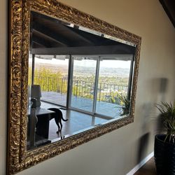 Gold carved mirror 69in x 44in (250$)