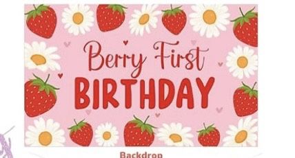 Berry First Birthday Banner