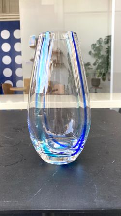 Vintage Hand Blown Glass Vase - Made in Poland