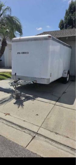 White Enclosed Cargo Trailer