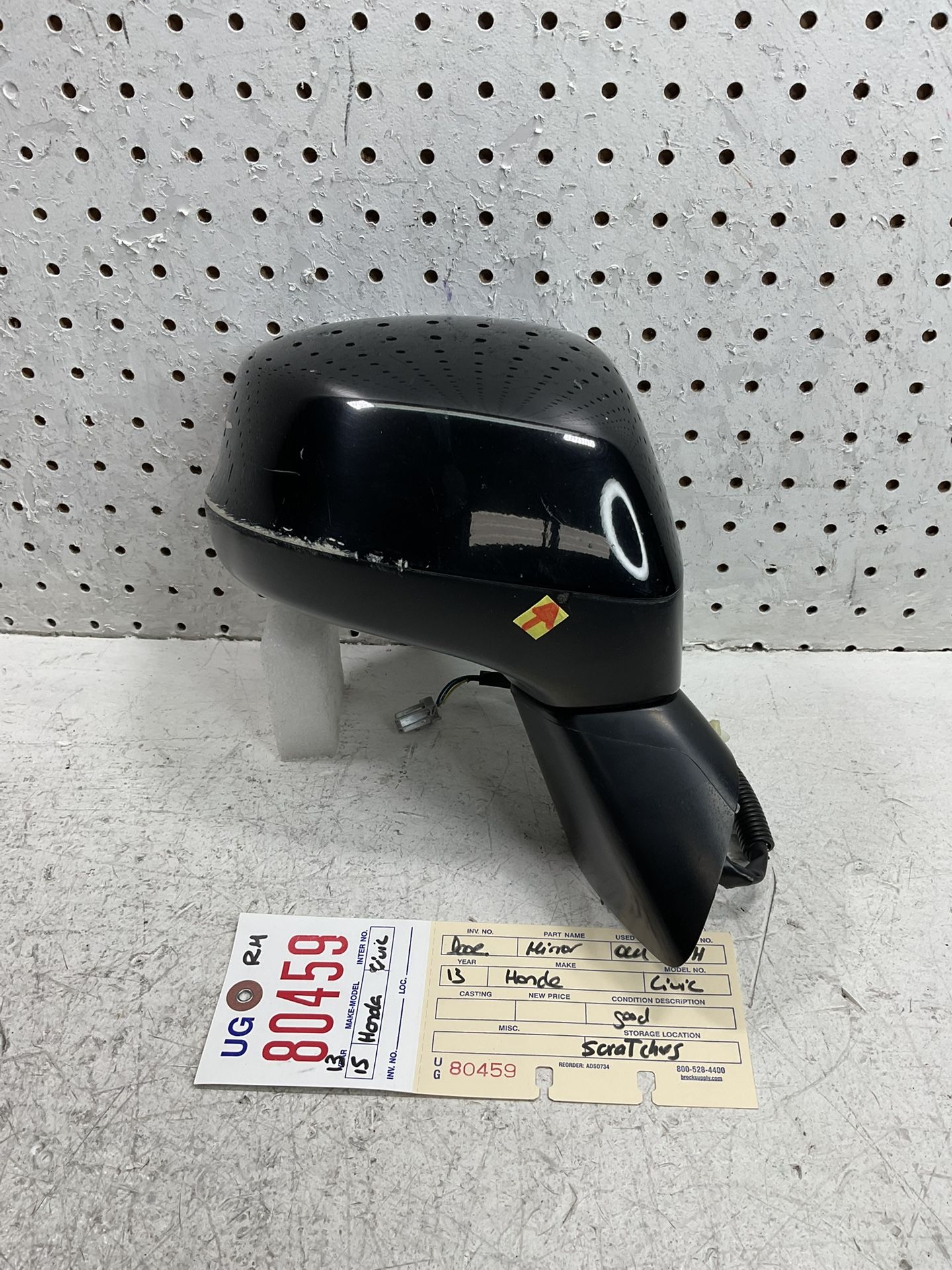 2013 2015 HONDA CIVIC RIGHT SIDE DOOR BLACK MIRROR OEM