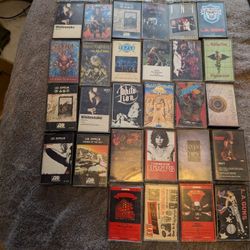 32 Cassettes Rock And Heavy Metal