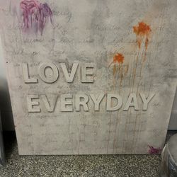 Pink Orange And white Painting 