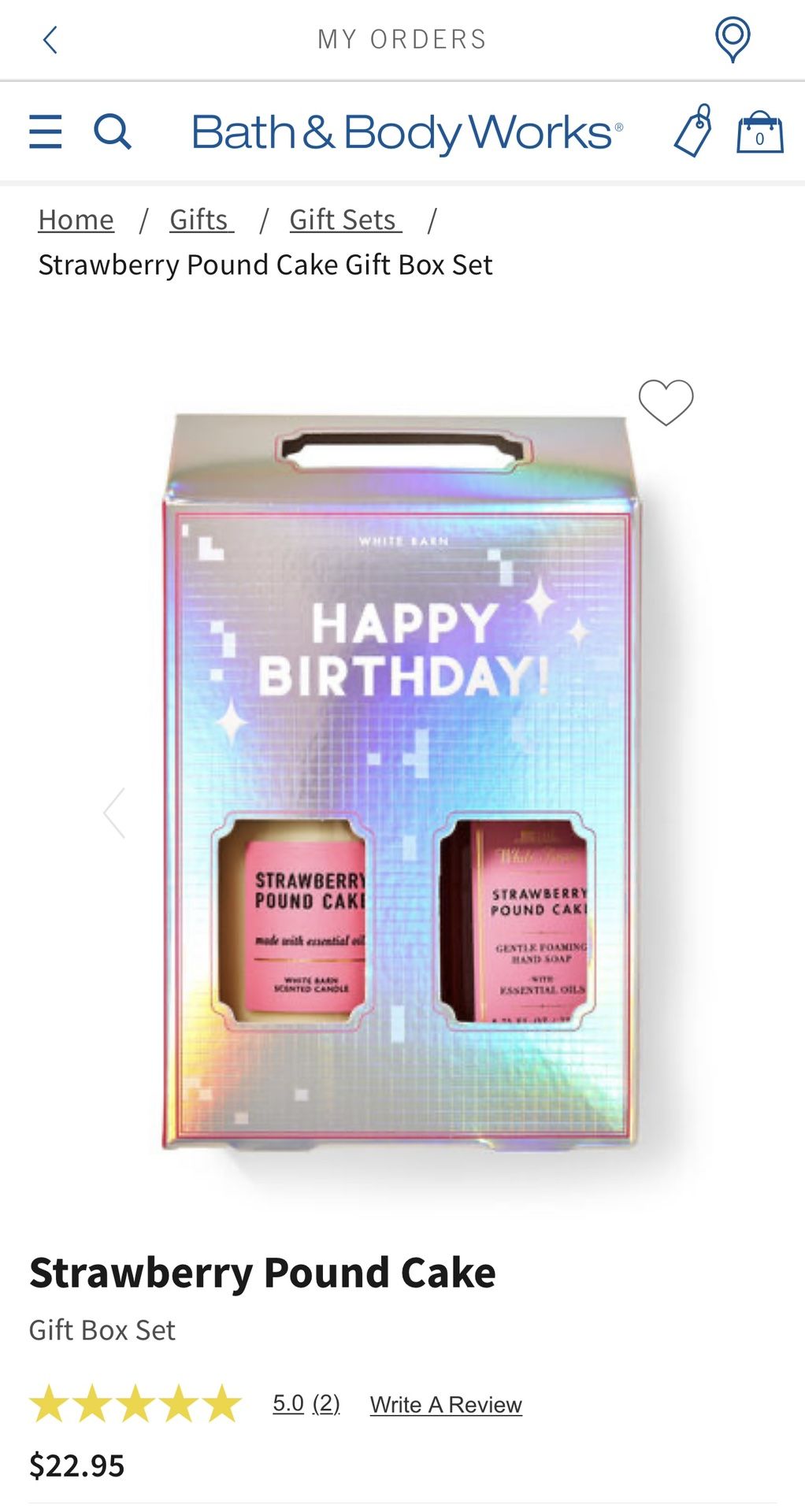 Bath And Body Works Gift Set