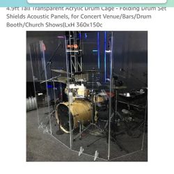 Folding Portable Acoustic Drum Panels Shields