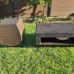 2 expensive patio thick tables 250