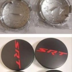 New SRT 63mm Center Caps See All Pics Sold Separately SHIPPING AVAILABLE 