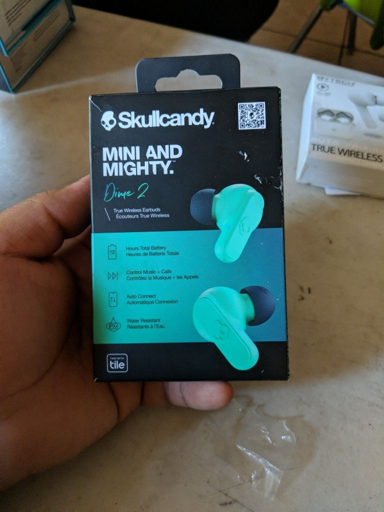 Skullcandy Dime 2 True Wireless In-Ear Earbuds - Dark Blue & Green