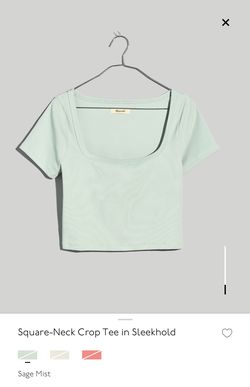 Square-Neck Crop Tee in Sleekhold