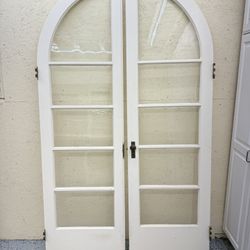 Vintage Arched French Doors (Matching Pair) 