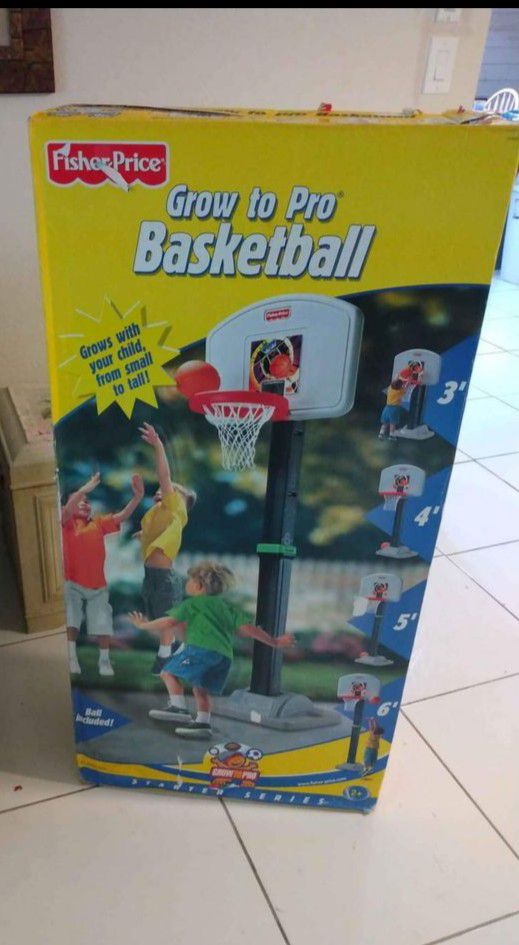 Fisher Price Pro To Grow Basketball Hoop Brand New Comes With Ball