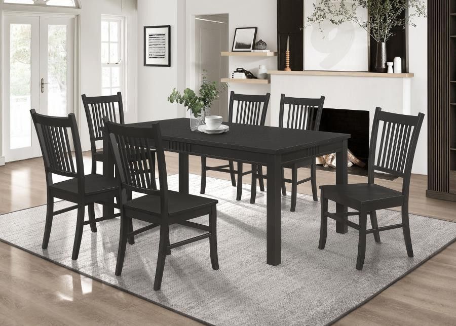 New 7 Piece Dining Set With Table And Six Chairs On Sale Now
