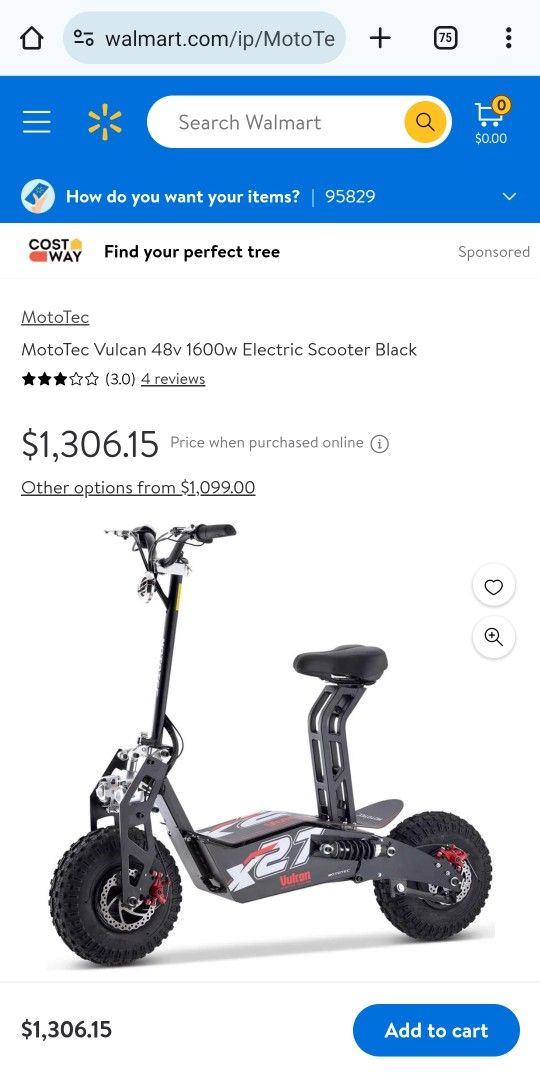 MotoTec Vulcan 48v 1600w Electric Scooter for Sale in Miami Beach, FL